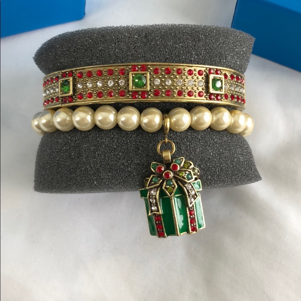 Heidi Daus 2pc Christmas Bracelet Set